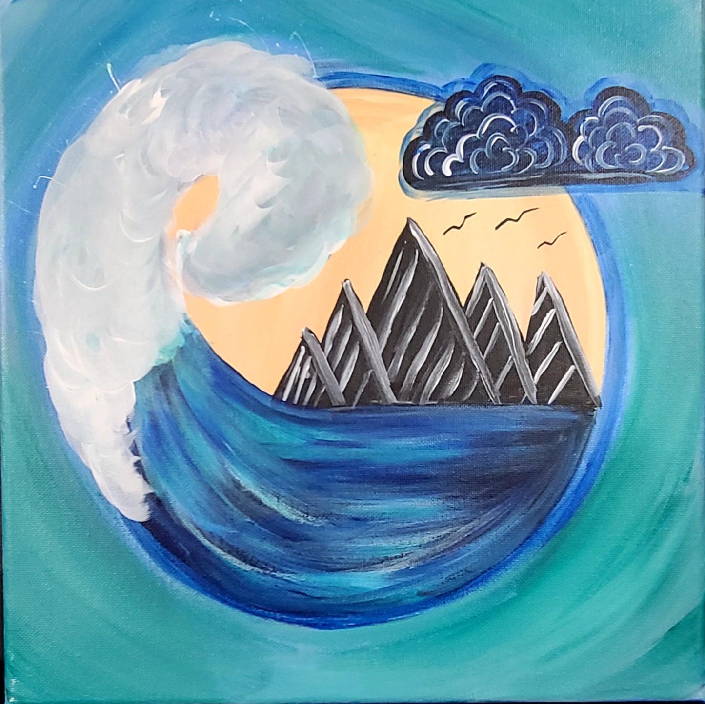 Mountain Wave - Brush Tips Art Studio