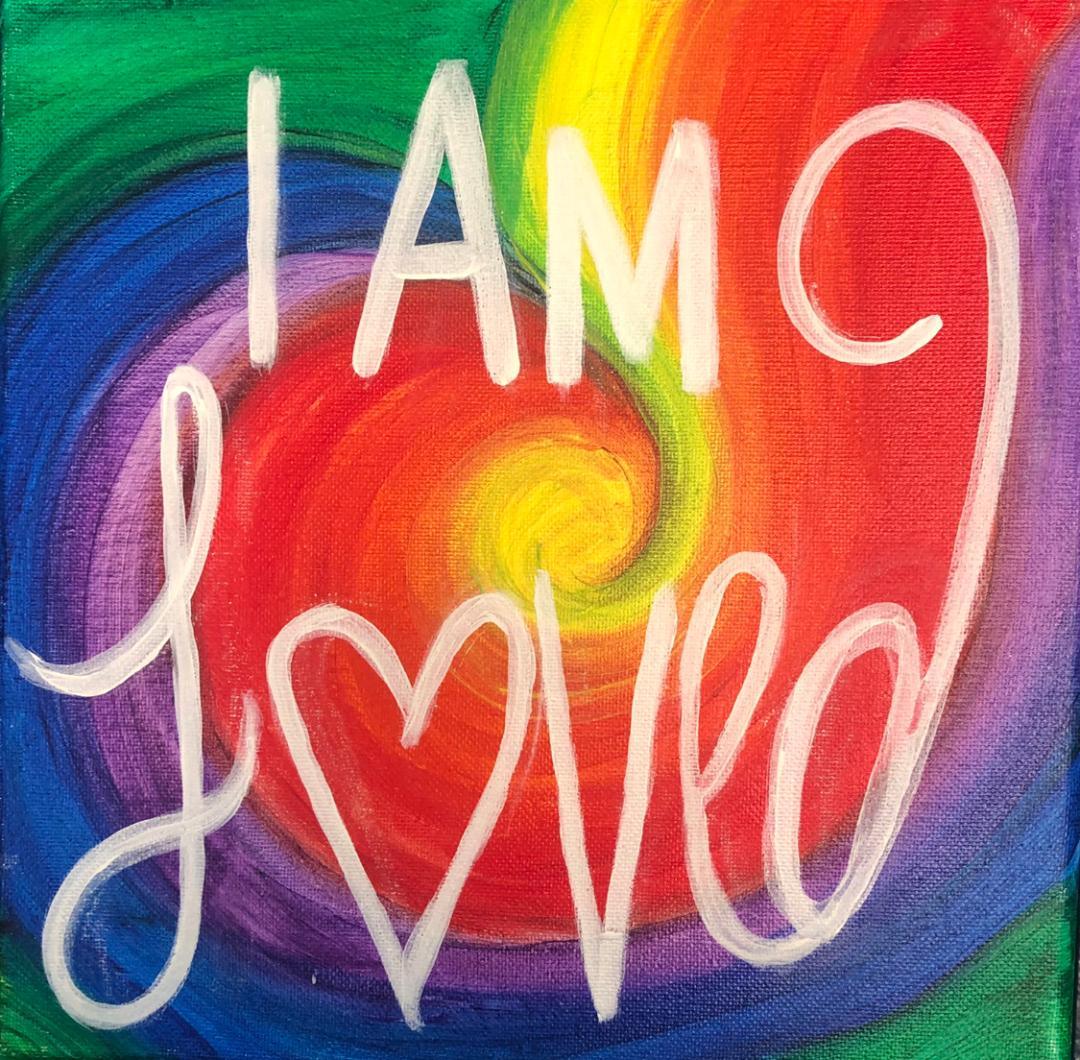 I AM... "Loved" (your own word) - Brush Tips Art Studio