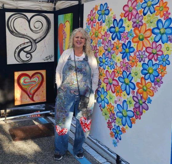 Painting with Debbie the Heart Artist