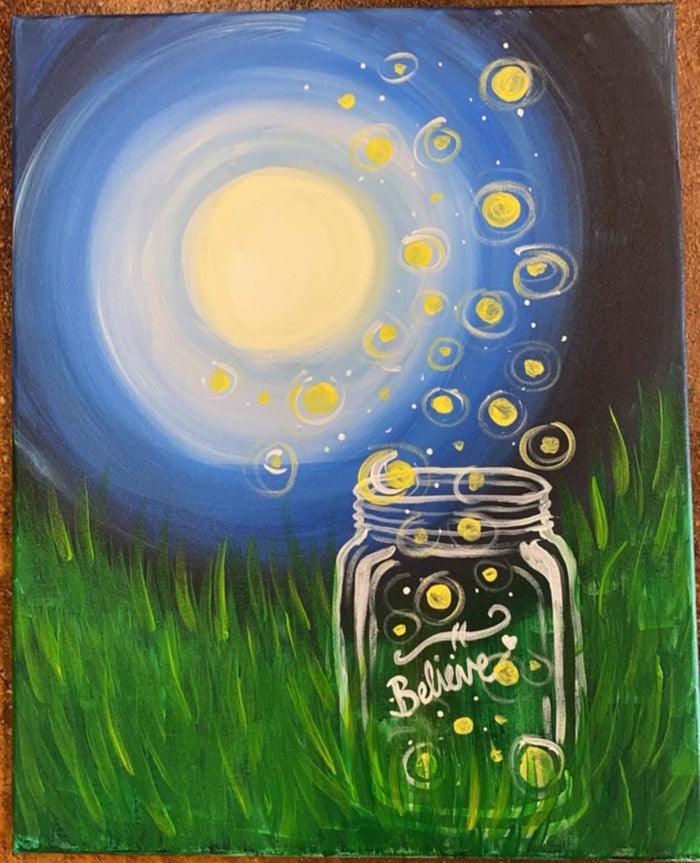 Believe Glow Jar - Brush Tips Art Studio