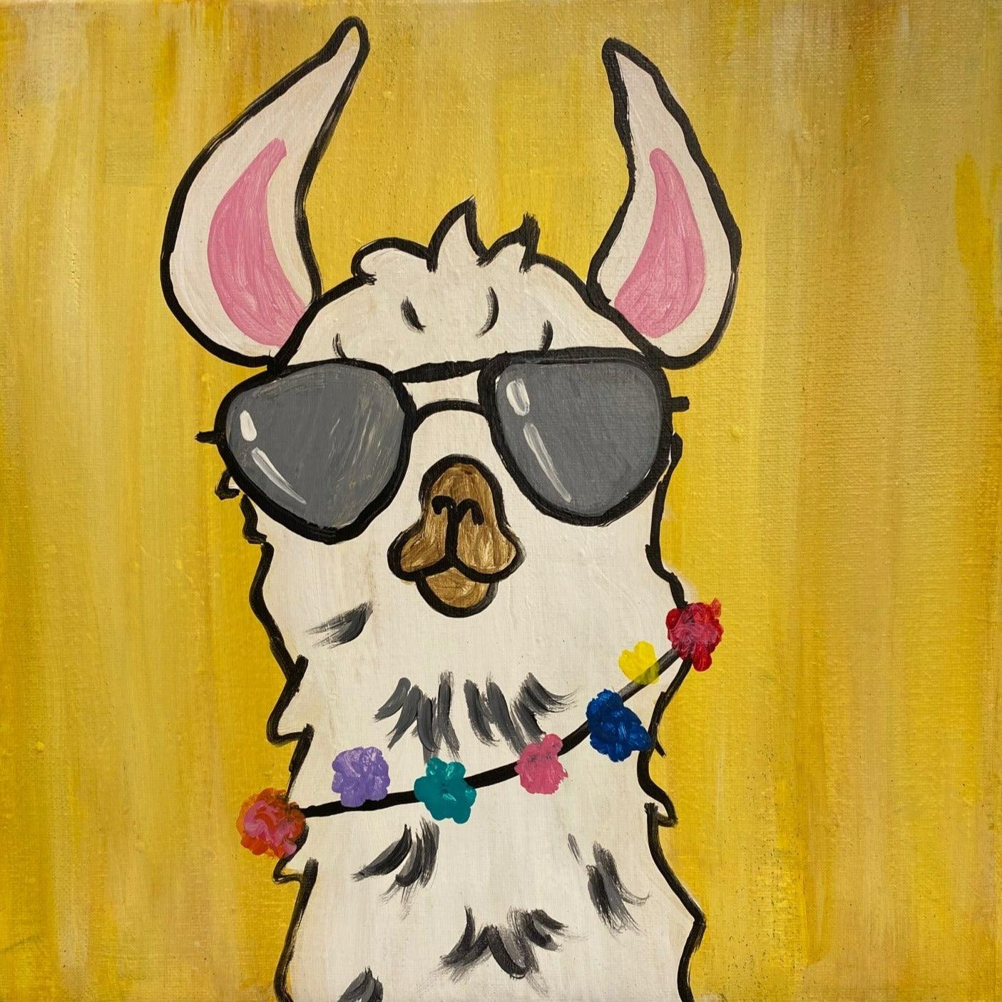 Cool as a Llama - Brush Tips Art Studio