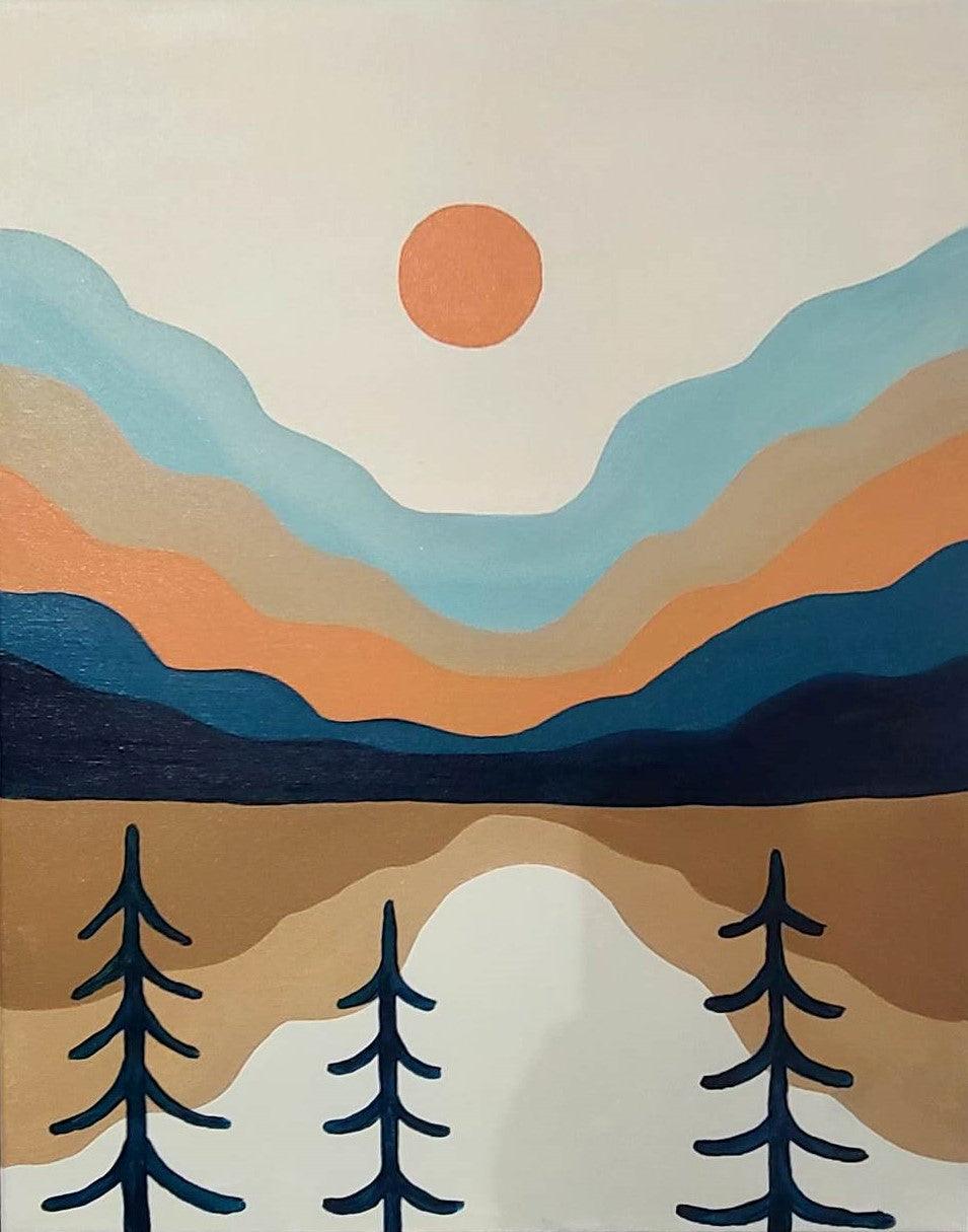 Minimalist Mountain - Brush Tips Art Studio
