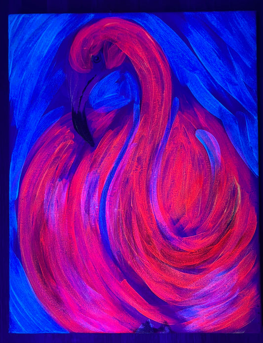Glow in the Dark - Neon Flamingo