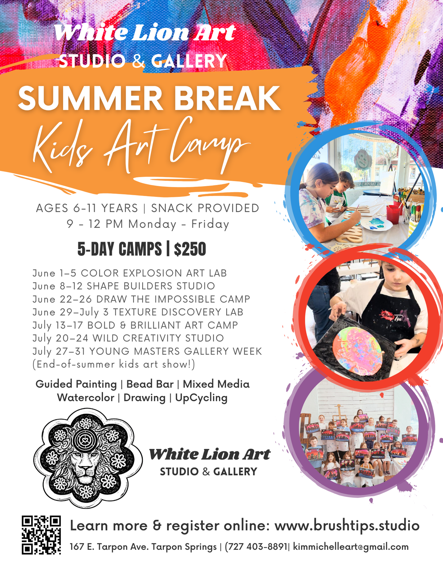 Kids Summer Break Art Camp: 5-Day Camps