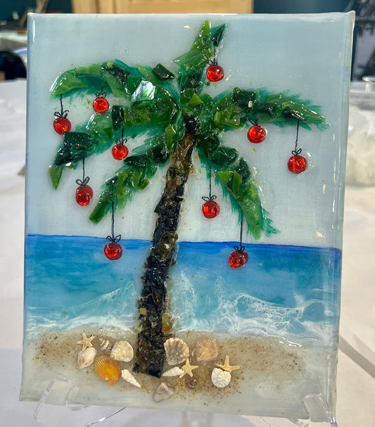 Christmas Resin Palm - Brush Tips Art Studio