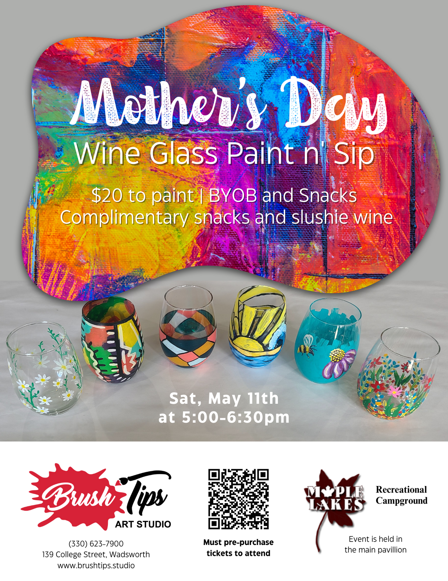 Maple Lakes Mother's Day Event - Wine Glass Painting
