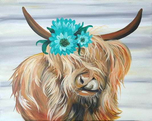 Highland Cow - Brush Tips Art Studio