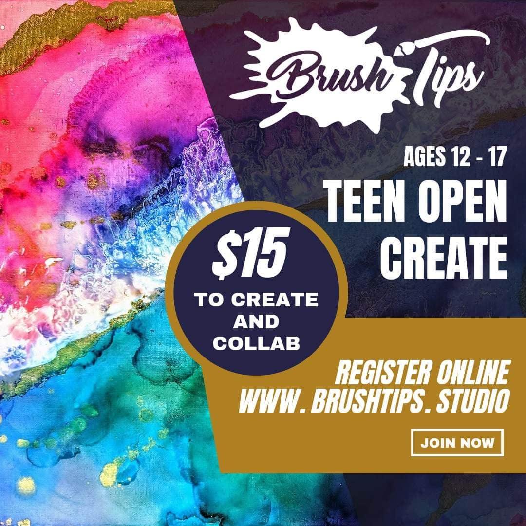 Teen Art Club - Brush Tips Art Studio