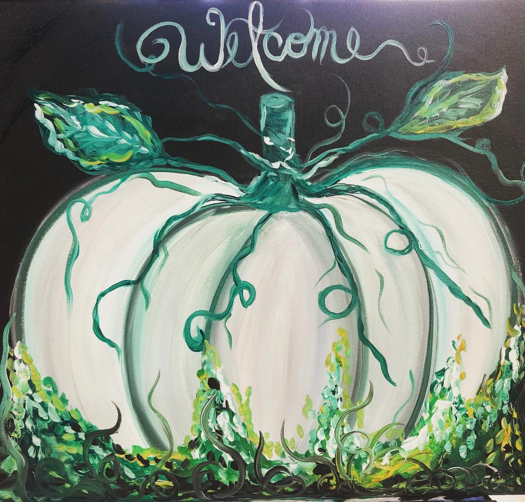 Welcome Pumpkin - Brush Tips Art Studio