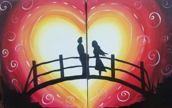 Couple's Bridge of Love - Brush Tips Art Studio