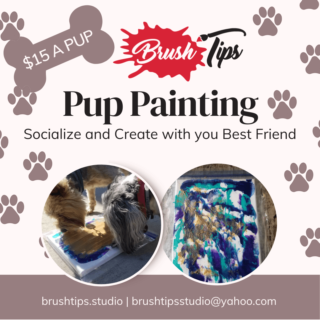 Pup Painting - Brush Tips Art Studio