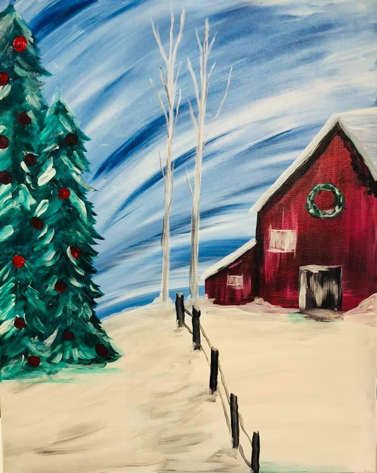 Christmas on the Farm - Brush Tips Art Studio
