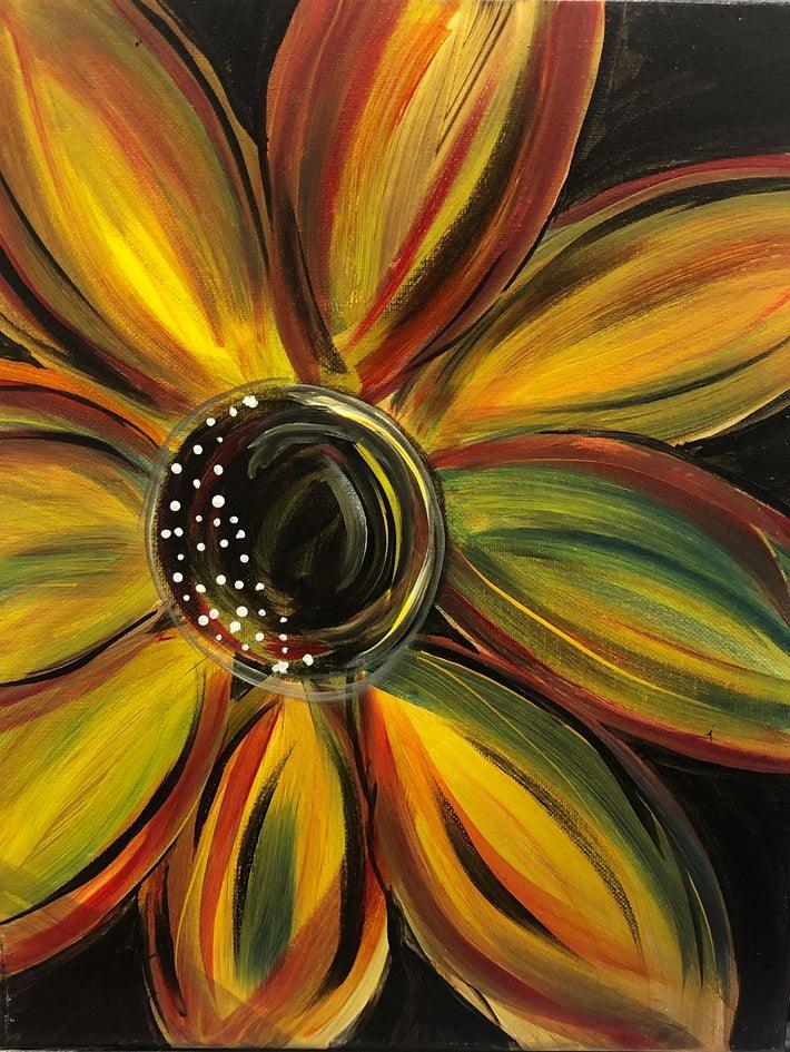 Colorful Sunflower - Brush Tips Art Studio