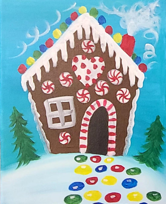 Gingerbread House - Brush Tips Art Studio
