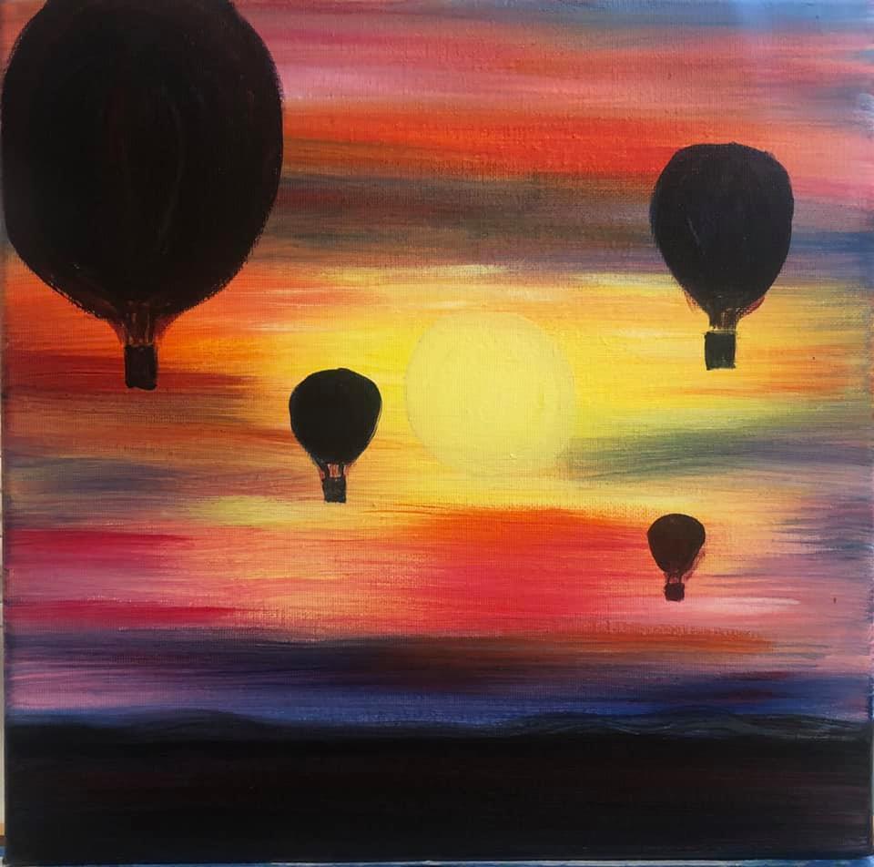Hot Air Balloons - Brush Tips Art Studio