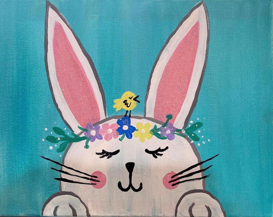 Easter Bunny Flower Crown - Brush Tips Art Studio