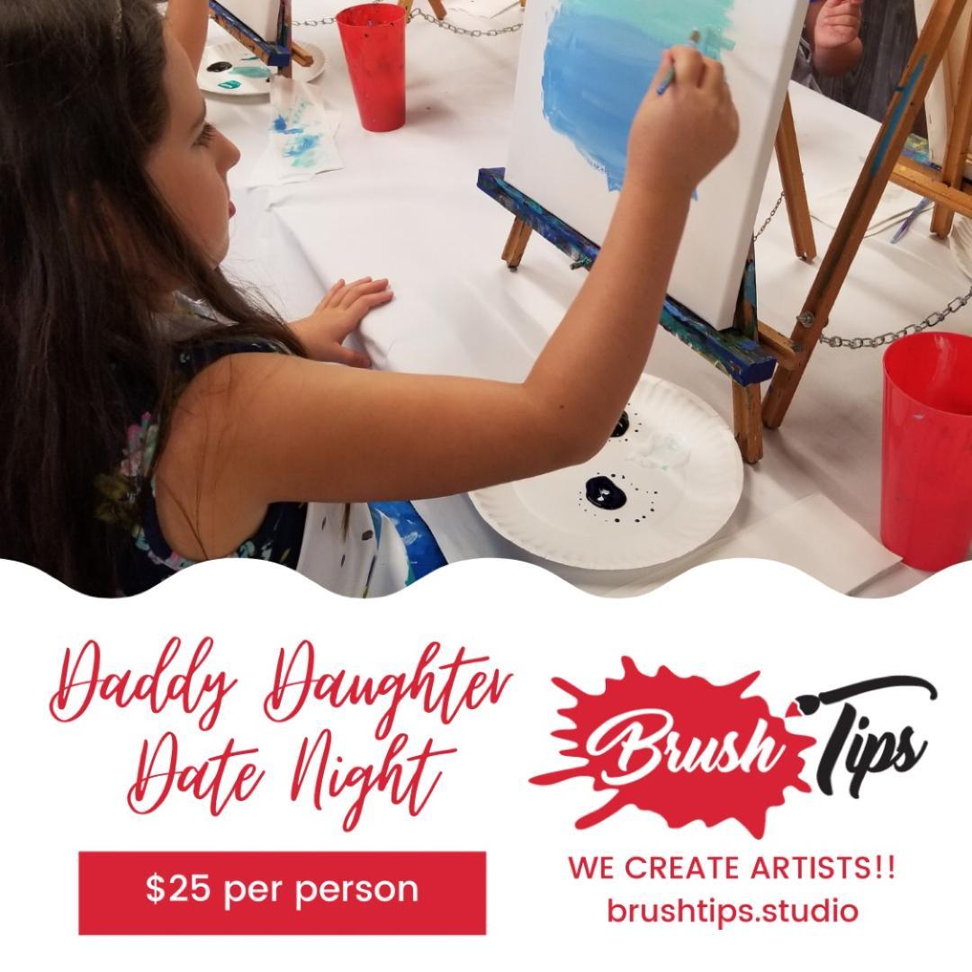 Daddy & Daughter Date Night - Brush Tips Art Studio
