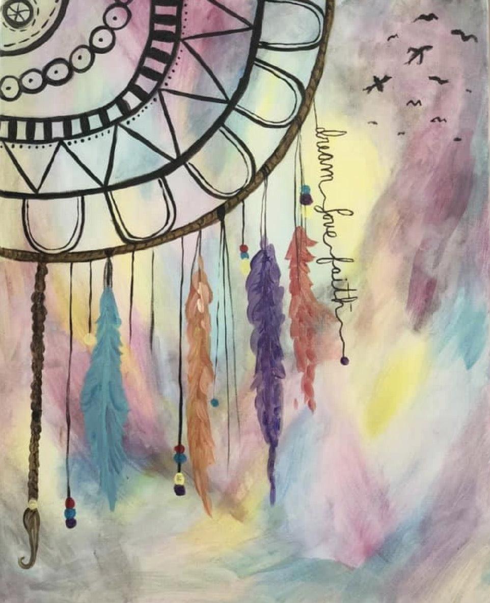 Dreamcatcher (medium canvas) - Brush Tips Art Studio