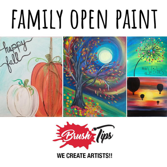 Family Open Paint - Brush Tips Art Studio