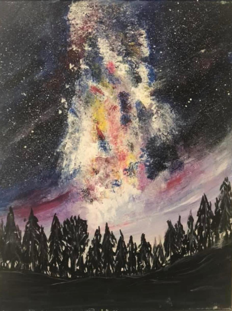 Milky Way Galaxy (medium canvas) - Brush Tips Art Studio