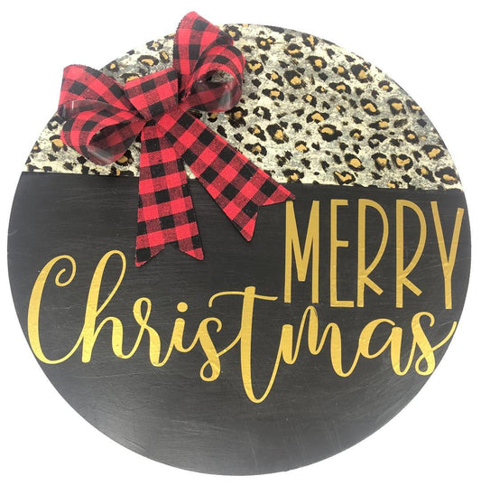 Merry Christmas Door Hanger - Brush Tips Art Studio