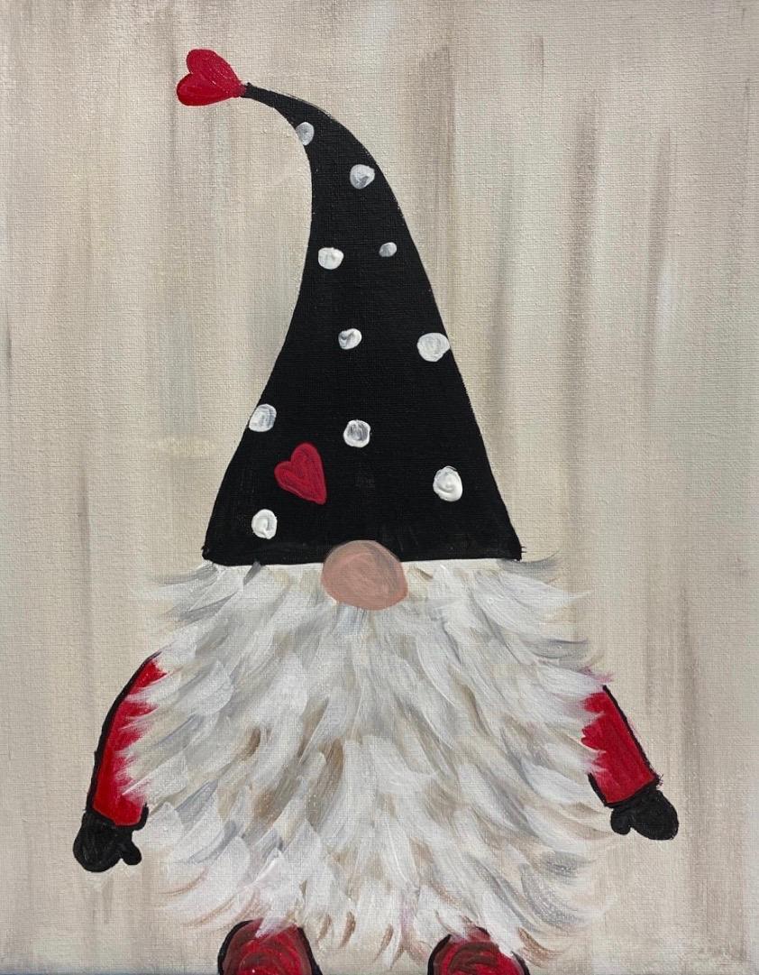Valentine Gnome - Brush Tips Art Studio